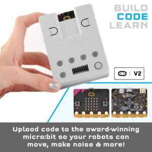 Thames & Kosmos Robotics Workshop with Micro:Bit STEM Experiment Kit, Creative, Educational Coding & Programming Curriculum for Home & School Use, Utilizes MakeCode App to Learn Python, Javascript