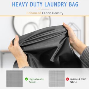 Isink Laundry Bag, 28" x 40" Extra Large Heavy Duty Laundry Bag With Handles, Travel Laundry Bag for Dirty Clothes, Laundry Bag for Traveling, Dirty Clothes Travel Bag, Laundry Bag for Camp (Black)