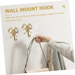 Zerodeko Bow Hook Door Hanger Wall Peg Hook Door Hooks Decorative Hooks Bowknot Hook Kitchen Hook Towel Hook Punch Hooks Hat Hooks Wall Hooks Home Decor Unique Brass Household Products,S