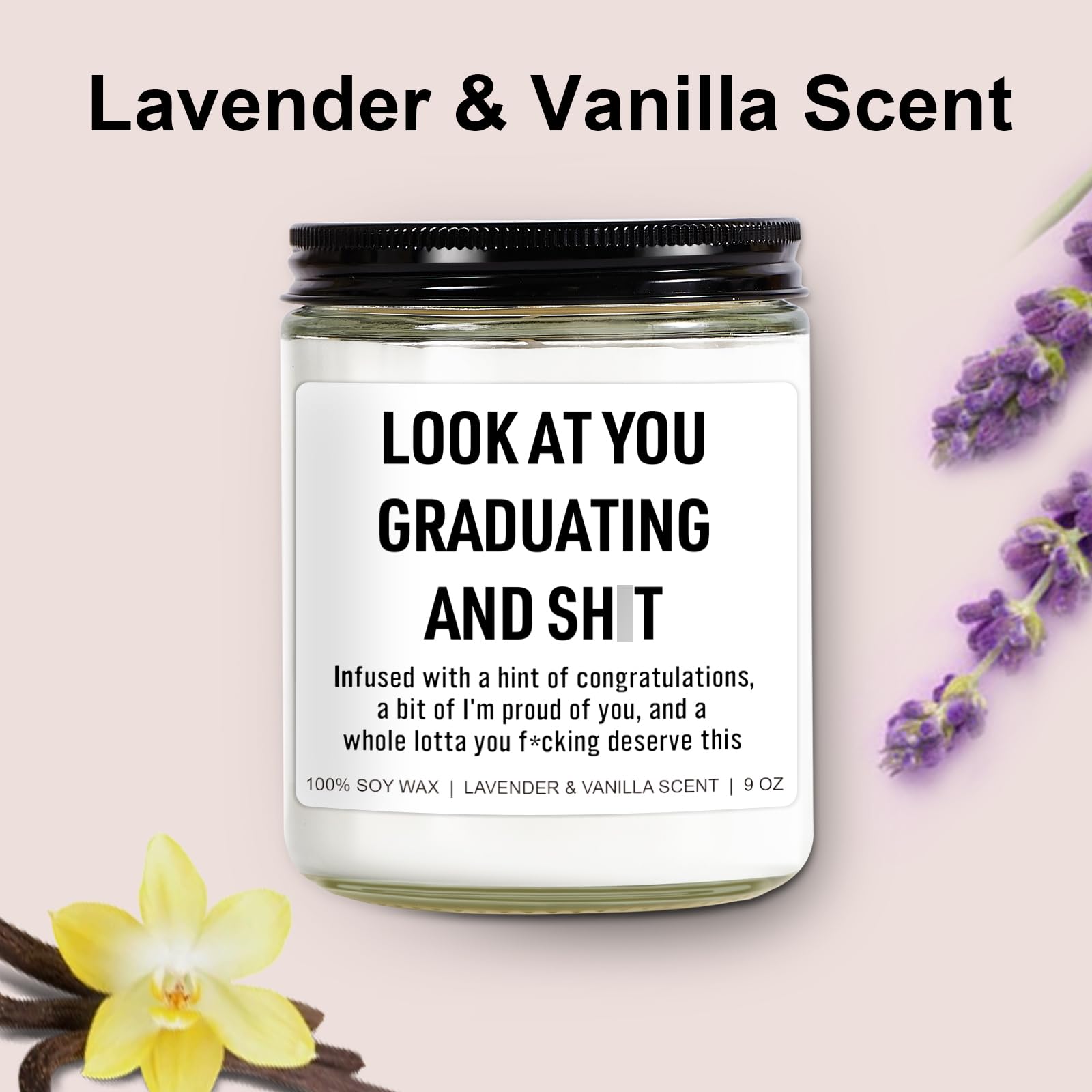 Younift Funny Grad Candle, Graduation Gifts for Women, College Graduation Gifts, High School, Masters Degree Graduation Gifts, Phd, Nurse Graduation Gifts, 2024 Graduation Gifts for Him, Her