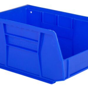 Hudson Exchange 9-1/2" x 6" x 5" Plastic Stackable Storage Bin and Hanging Container (Blue)