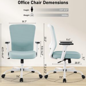 Vansalute Office Chair, Ergonomic Desk Chair with Adjustable High Back, Breathable Mesh Computer Chair with Adjustable Armrests, Rolling Swivel Comfy Task Chairs, Executive Chair for Home Office