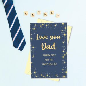 Arsagen Sweet Appreciation Card for Dad, Love You Dad Card, Heartwarming Father's Day Card, Thank You for All That You Do