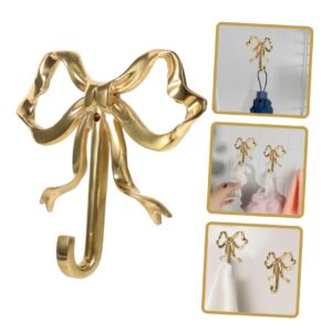 Zerodeko Bow Hook Door Hanger Wall Peg Hook Door Hooks Decorative Hooks Bowknot Hook Kitchen Hook Towel Hook Punch Hooks Hat Hooks Wall Hooks Home Decor Unique Brass Household Products,S