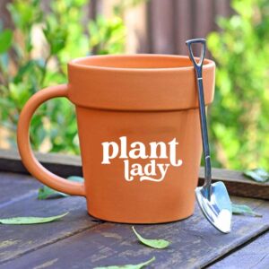 Funny Mug (Lady) HandMade Gardening Gifts for Women Unique - Plant Gifts for Plant Lovers - Plant Lady Mug - Gardener Gifts for Her - Plant Pot Cup