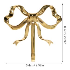 Zerodeko Bow Hook Door Hanger Wall Peg Hook Door Hooks Decorative Hooks Bowknot Hook Kitchen Hook Towel Hook Punch Hooks Hat Hooks Wall Hooks Home Decor Unique Brass Household Products,S