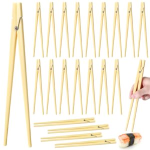 silifine 20 pairs plastic chopsticks for beginners training chopsticks for adults bamboo colored learning chopsticks reusable clothespin chopsticks spring hinged practice chopsticks, 9 inch