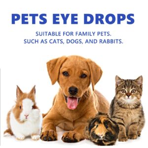 AusuB Pet Gel Eye Drops，Pets Eye Drops，Therapeutic Eye Lubricating Drop for Dog & Cats，Eye Solution for Severe Dry Eyes,Effective Dog Eye Infection Treatment (3Pcs,Blue)