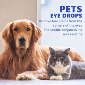 AusuB Pet Gel Eye Drops，Pets Eye Drops，Therapeutic Eye Lubricating Drop for Dog & Cats，Eye Solution for Severe Dry Eyes,Effective Dog Eye Infection Treatment (3Pcs,Blue)