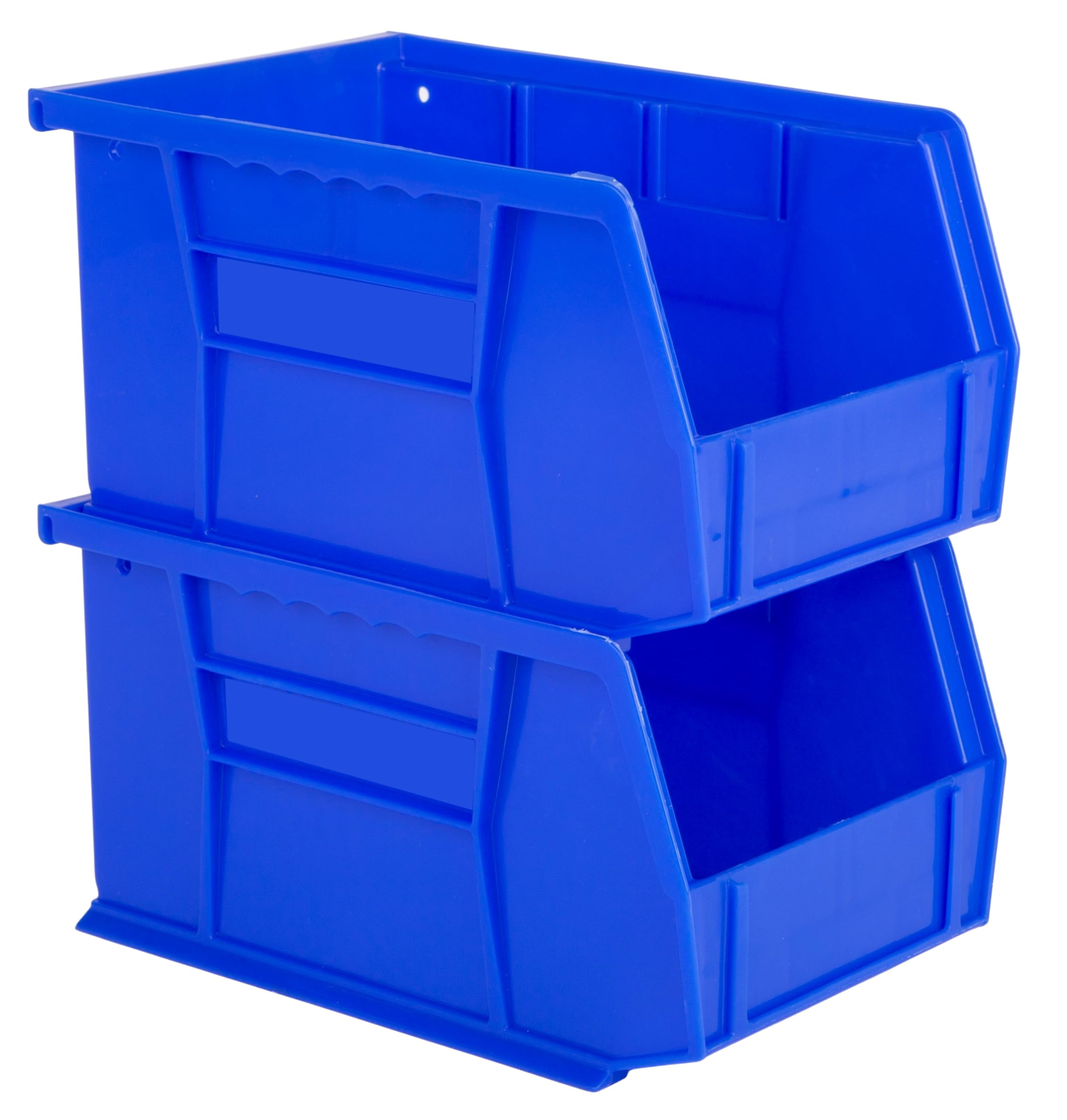 Hudson Exchange 9-1/2" x 6" x 5" Plastic Stackable Storage Bin and Hanging Container (Blue)