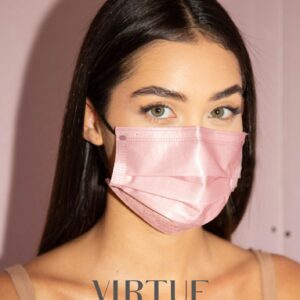 VIRTUE CODE Balance Face Masks - Soft 3 Ply Comfort Face Masks, Colorful Disposable Face Mask 50 Pack. Latte Love Colored Masks. Adults Mens and Womens Disposable Face Masks