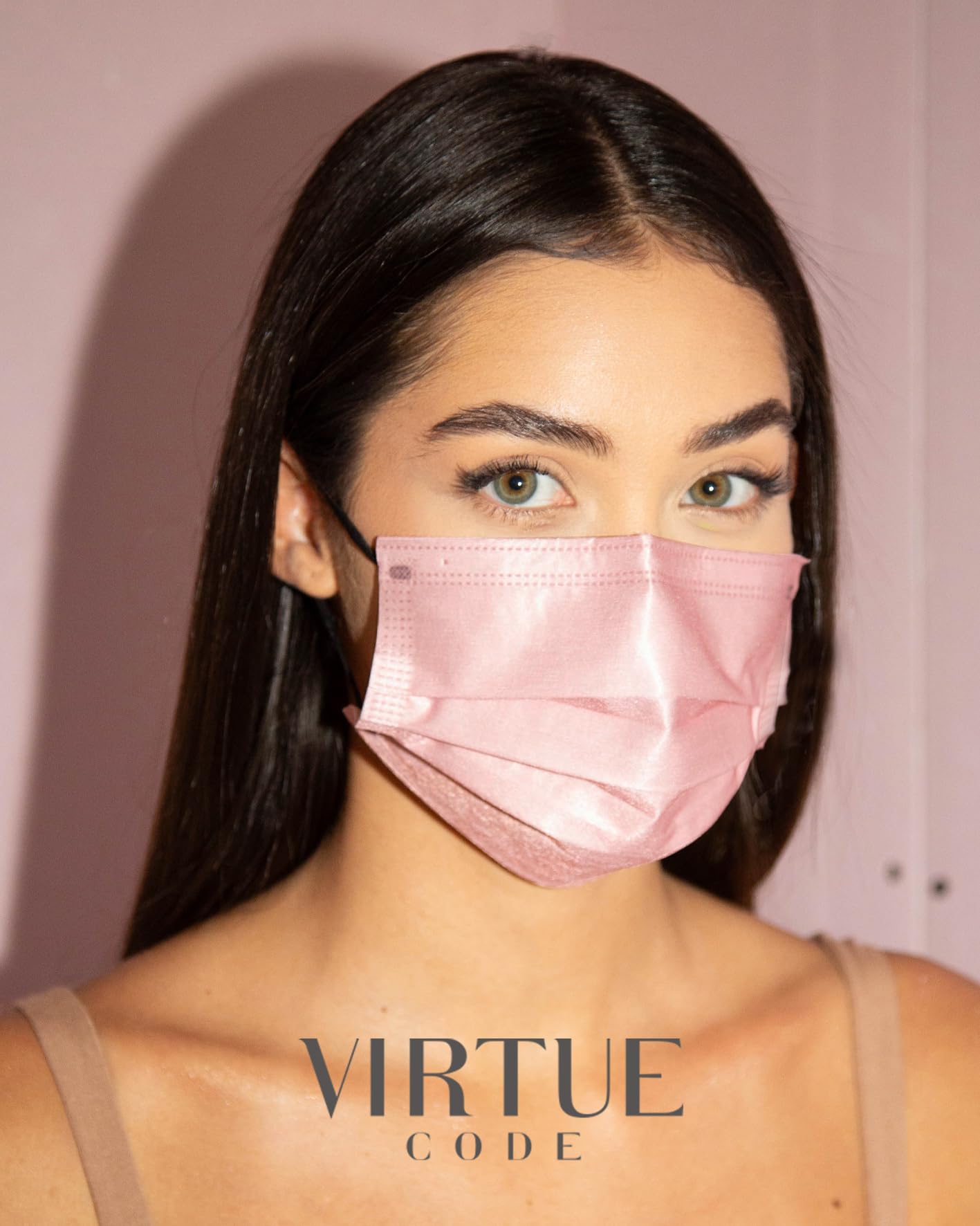 VIRTUE CODE Balance Face Masks - Soft 3 Ply Comfort Face Masks, Colorful Disposable Face Mask 50 Pack. Latte Love Colored Masks. Adults Mens and Womens Disposable Face Masks