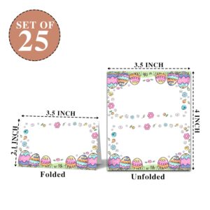 Easter Table Place Cards, Spring Seating Place Cards for Tables, Holiday Party Tent Cards, Food Tent Labels for Easter Party, Scored for Easy Folding, 25 Pack(A08)