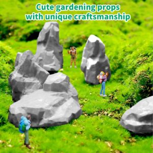 Warmtree 10Pcs Diorama Rocks Fake Rock Miniature Stone Rock Statue for Diorama Supplies Micro Train Landscape Railway Sand Table Halloween Miniatures