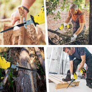 Cordless Reciprocating Saw for de-walt 20V max reciprocating saw,Recipro Saw 0-3000SPM Variable Speed,4 Saw Blades,Tool-free Blade Change Chainsaw for Cutting Wood/Metal/Plastic(No battery)