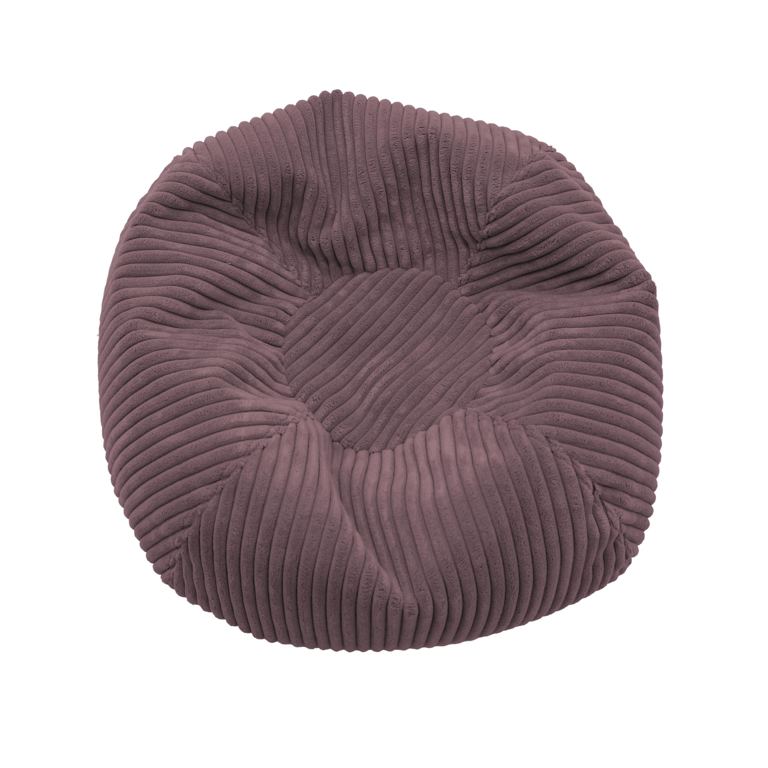 Factory Direct Partners 30" Soft, Plush Corduroy Bean Bag Chair, Furniture for Kid's Bedroom, Playroom, Rec Room; Perfect for Reading or Relaxing; Complete, Filled, Ready to Use - Lavender, 14623-LV