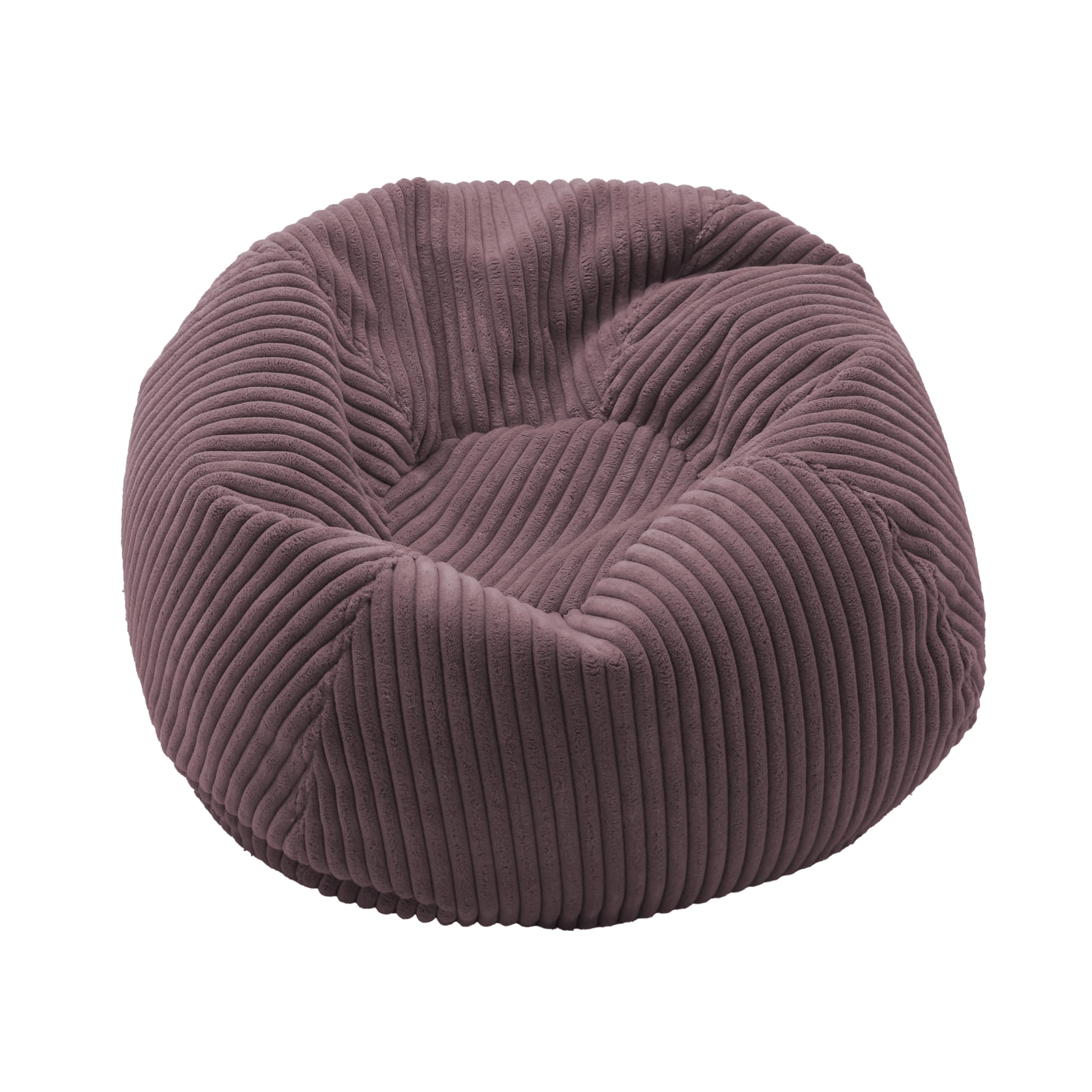 Factory Direct Partners 30" Soft, Plush Corduroy Bean Bag Chair, Furniture for Kid's Bedroom, Playroom, Rec Room; Perfect for Reading or Relaxing; Complete, Filled, Ready to Use - Lavender, 14623-LV