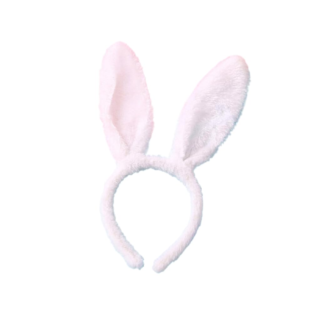 LKQBBSZ Bunny Headband Easter Bunny Ears Hairbands Plush White Headband for Easter Party Favor Decorations Party