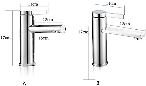 Kitchen & Bath Fixtures Taps Faucet,Copper Plated Bathroom Faucet Bathroom Basin Basin Hot and Cold Water Mixing Single Hole Faucet, A,B, Vessel Basin Faucet