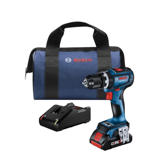 BOSCH GSB18V-800CB14 1/2 In. Brushless Connected-Ready Hammer Drill/Driver Kit with (1) CORE18V® 4 Ah Advanced Power Battery