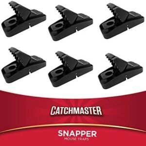 Catchmaster Snapper Mouse Traps 24-Pk, Mouse Traps Indoor for Home, Reusable Rodent Killer for House, Outdoor Critter Catcher, Eco Friendly Pest Control for Garage, Basement, & Kitchen