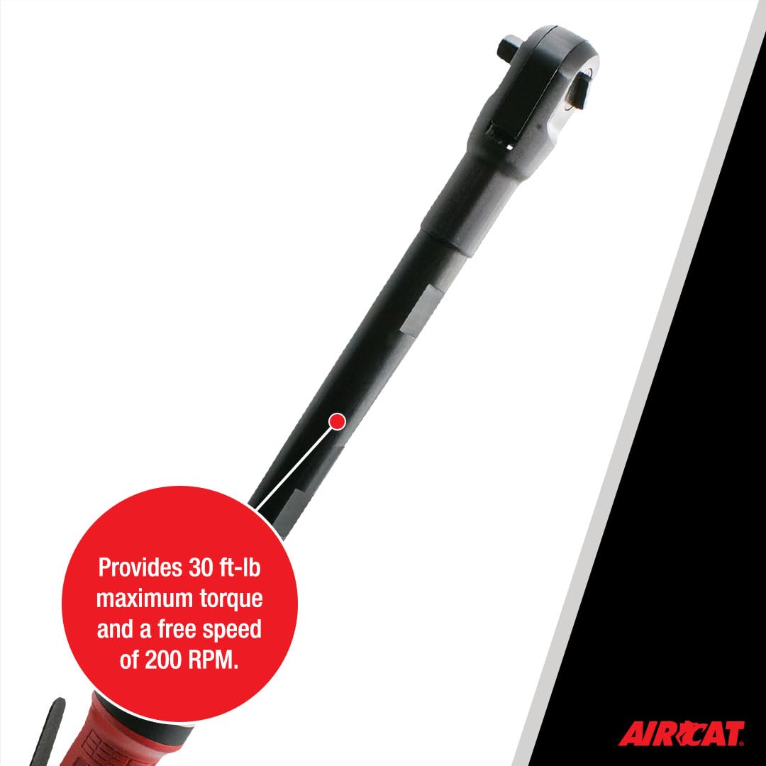 AIRCAT 808-15-25-A 1/4"" 15"" extended ratchet 30 ft-lb of Torque 200 RPM