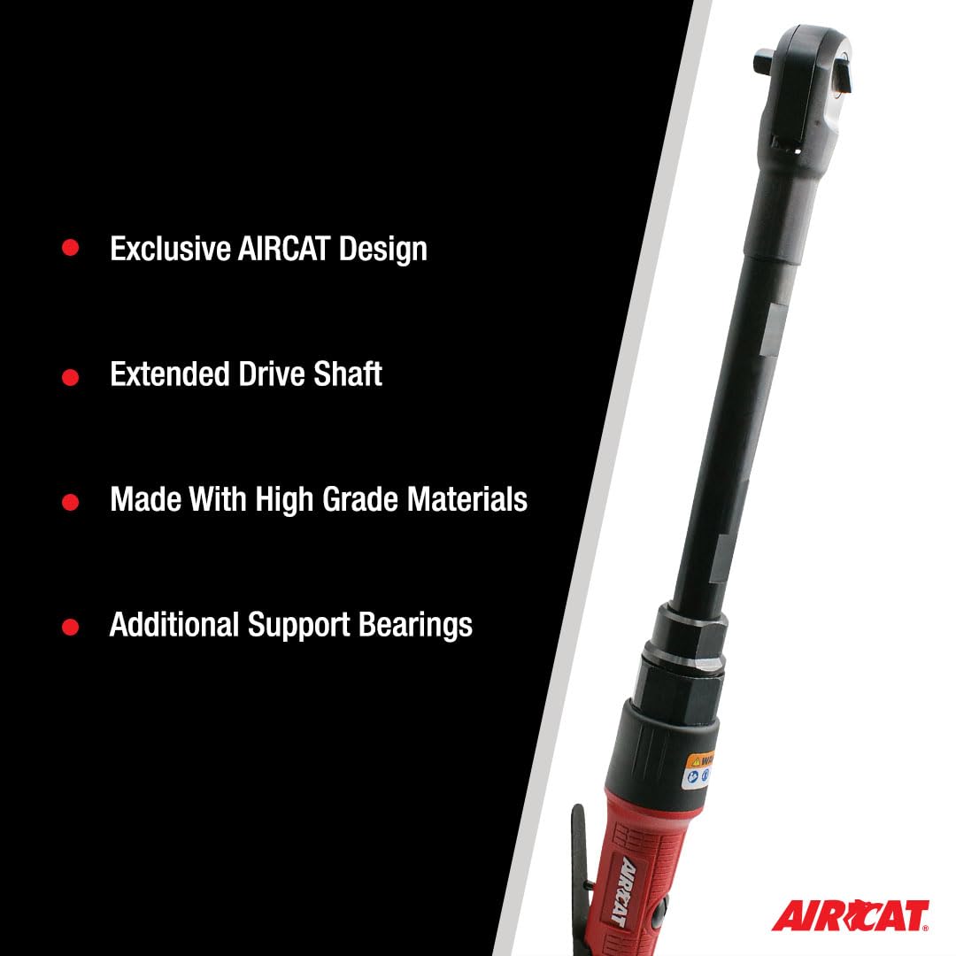 AIRCAT 808-15-25-A 1/4"" 15"" extended ratchet 30 ft-lb of Torque 200 RPM