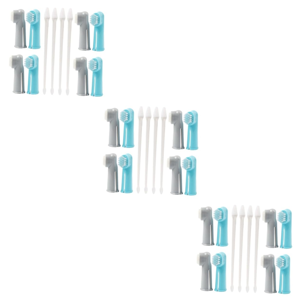 Housoutil 12 Sets Cat Finger Brush Toothbrushes Puppy Finger Brush Pet Tartar Vampire Cape for Cat Tootbrush Toothbrush for Pet Dog Brush Toothbrush for Dog Toothpaste Clean