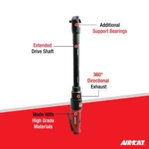 AIRCAT 808-15-25-A 1/4"" 15"" extended ratchet 30 ft-lb of Torque 200 RPM