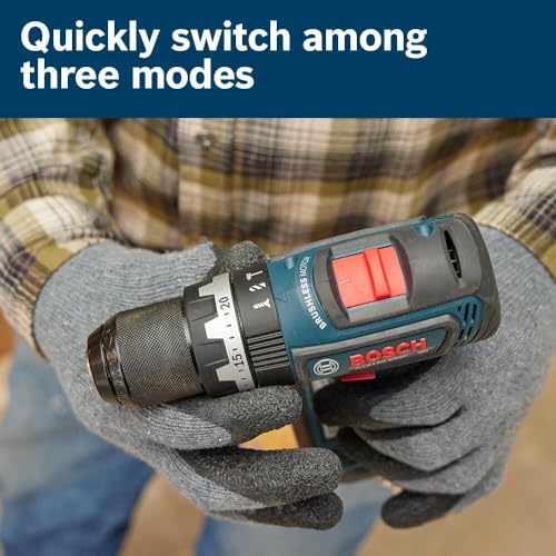 BOSCH GSB18V-800CB14 1/2 In. Brushless Connected-Ready Hammer Drill/Driver Kit with (1) CORE18V® 4 Ah Advanced Power Battery