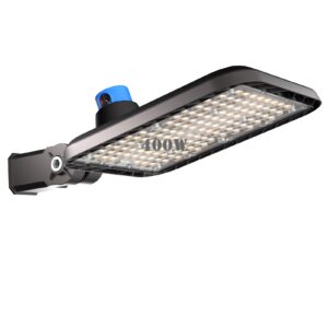 lightdot 400w led parking lot light 60000lm (eqv 1600w hps) adjustable slipfitter mount parking lot lighting 5000k led street light with dusk to dawn ip65 outdoor area lighting for parking lot