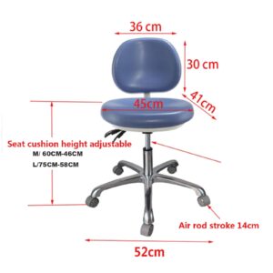 SFKLYU Adjustable Doctor Chair, Ergonomic Dental Medical Chair, Dental Assistant Stool PU Leather for Clinic Hospital Pharmacy Medical Beauty Lab,L