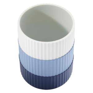 IZOD Bathroom Accessories Clubhouse Collection, Wastebasket, Blue