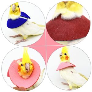 Housoutil 8 Pcs Bird Neck Collar Pet Recovery Neck Collar Elizabethan Collar Pet Bird Collar Cat Licking Cone Bird Supplies Bird Elizabeth Circle Zeedog Rabbit Korean Velvet Soft Collar