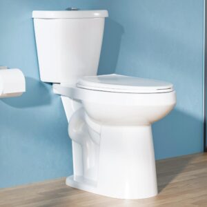 homlylink 21 inch extra tall toilet for seniors, elongated high toilet, comfort bowl height toilet for bathroom, two-piece dual flush 1.1/1.6 gpf, 12” rough in,white, elongated oval bowl