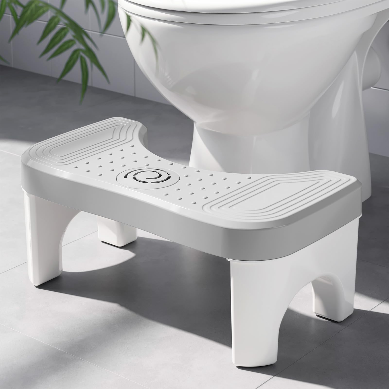 Squatting Toilet Stool for Adults, 7 Inch Poop Stool Adult, Toilet Stool Squat Adult, Non-Slip Potty Stool for Pooping, Pooping Stool for Bathroom, Portable Toilet Step Stool, Foot Rest Stool