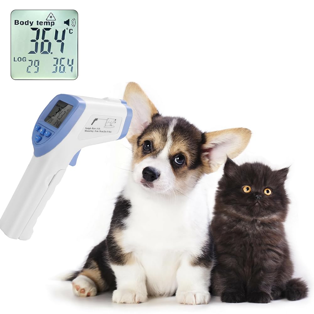 Dog Thermometer, Veterinary Thermometer Digital Pet Thermometer Animal Electronic LED Display High Precision Infrared Thermometer for Livestock Health Protect Cattle Sheep Pig Cure Home Dog Horse