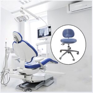 SFKLYU Dental Medical Chair, Dental Assistant Chair PU Leather Height Adjustable Stool for Clinics, Dental Offices, Labs,L