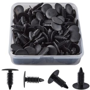 gorgecraft a box 100pcs medium multi gauge rivets 4/5" length black patio strapping fasteners for patio lounge chair outdoor furniture replacement parts repair webbing lawn lounge with 1/4" holes