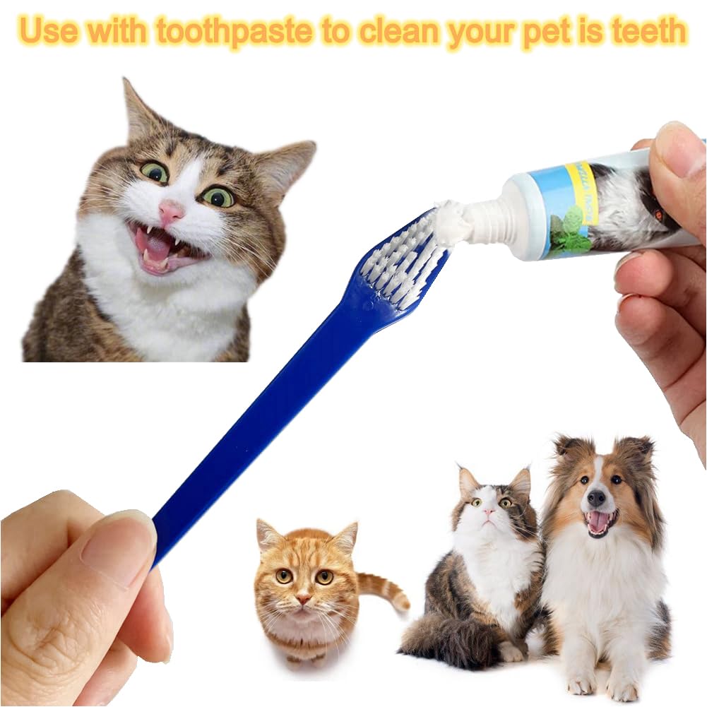 JUWANTU Dog Toothbrush Set of 8 – Dual Headed Dental Hygiene Brushes for Small to Large Dogs, Easy Teeth Cleaning & Dental Care,Dog Tooth Brushes for Small to Large Dogs, Cats, and Most Pets