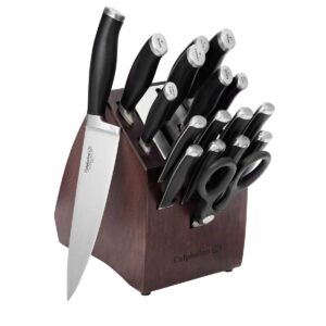 calphalon contemporary sharpin self-sharpening knife set, 18 ct, steel