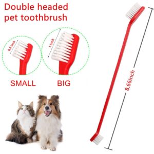 JUWANTU Dog Toothbrush Set of 8 – Dual Headed Dental Hygiene Brushes for Small to Large Dogs, Easy Teeth Cleaning & Dental Care,Dog Tooth Brushes for Small to Large Dogs, Cats, and Most Pets