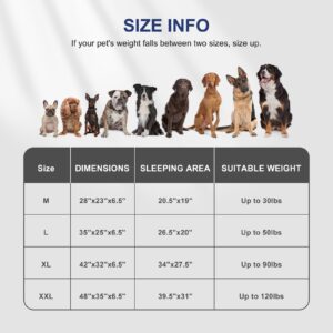 FURTIME Orthopedic Dog Beds for Meidum Large Dogs, Washable Dog Bed with Supportive Foam, Pet Sofa with Removable Cover, Waterproof, Nonskid Bottom