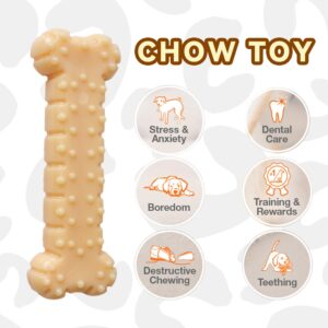 JOPOY Dog Chew Toys for Aggressive Chewers Large Breed, Non-Toxic Nlyon Indestructible Dog Toys, Tough Durable Puppy Chew Toy for Medium Large Dogs - Fun to Chew