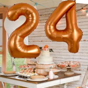 TONIFUL 40 Inch Orange Large Numbers Balloon 0-9 Birthday Party Decorations,Big Number 4 Foil Balloon Digital 4 for Birthday Party,Wedding, Bridal Shower,Engagement,Graduations,Anniversary,Baby Shower