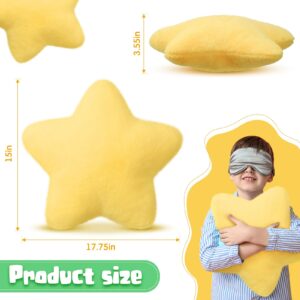 Spiareal 4 Pcs 15.7" Yellow Star Pillow Plush Stuffed Star Shaped Pillow Soft Cute Throw Pillows Plush Pillow for Bedroom Sofa Living Room Birthday Gift for Kids, Girls, Boys