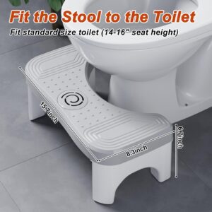 Squatting Toilet Stool for Adults, 7 Inch Poop Stool Adult, Toilet Stool Squat Adult, Non-Slip Potty Stool for Pooping, Pooping Stool for Bathroom, Portable Toilet Step Stool, Foot Rest Stool