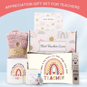 Teacher Gifts for Women,Teacher Appreciation Gifts Graduation Best Gifts Teacher’s Day Gifts,Mothers Day Gifts for Teacher,Unique Gifts Box Funny Gift Set Teacher Mug