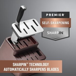 Calphalon Contemporary SharpIN Self-Sharpening Knife Set, 18 CT, Steel