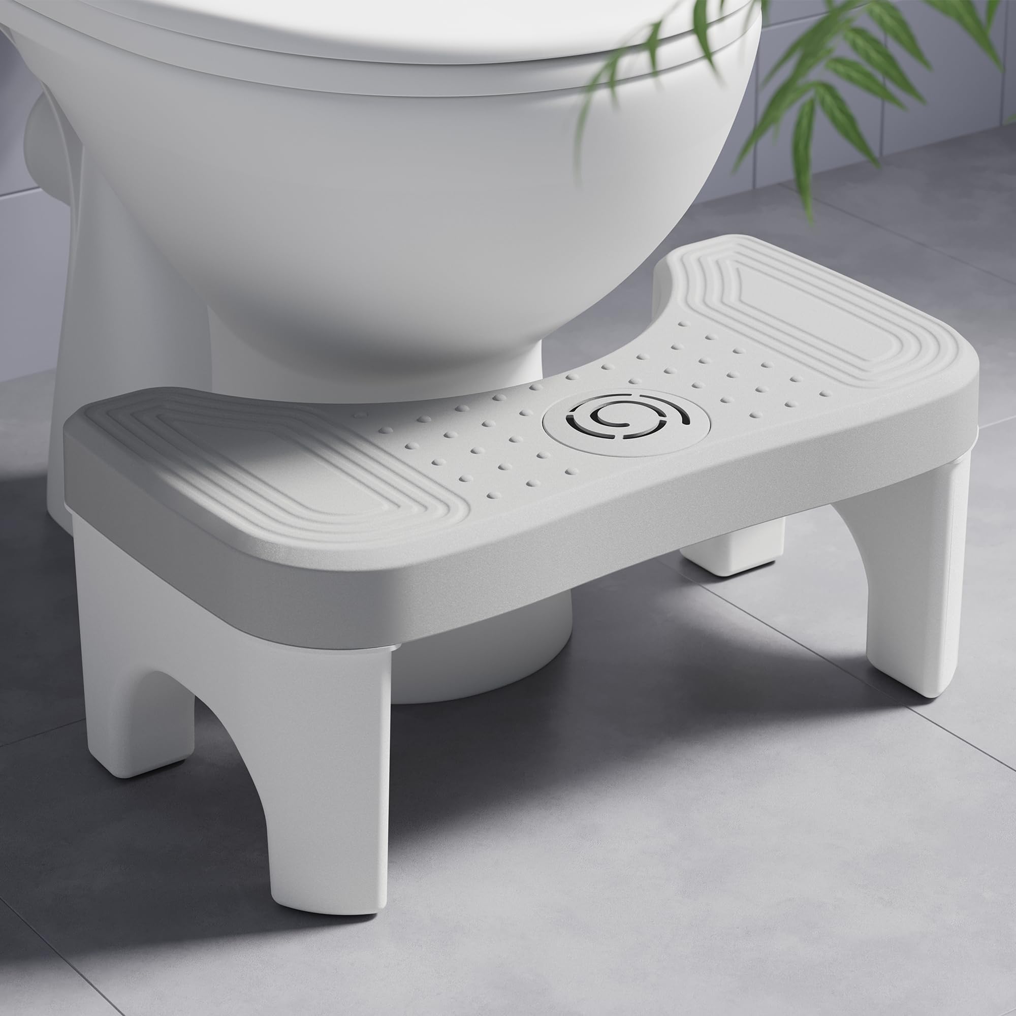 Squatting Toilet Stool for Adults, 7 Inch Poop Stool Adult, Toilet Stool Squat Adult, Non-Slip Potty Stool for Pooping, Pooping Stool for Bathroom, Portable Toilet Step Stool, Foot Rest Stool